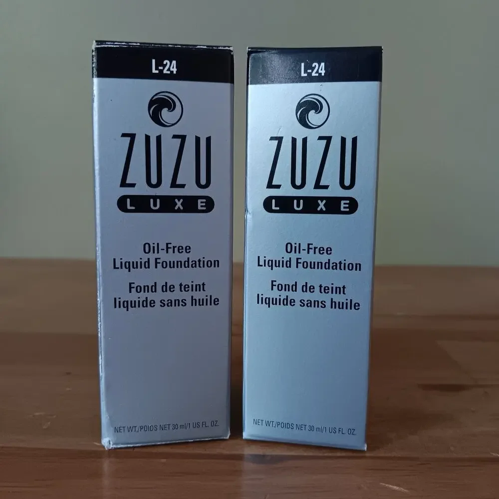 ZUZU LUXE Oil-Free Liquid Foundation 18 Shade L-24 - 2 Boxes- Brand NEW